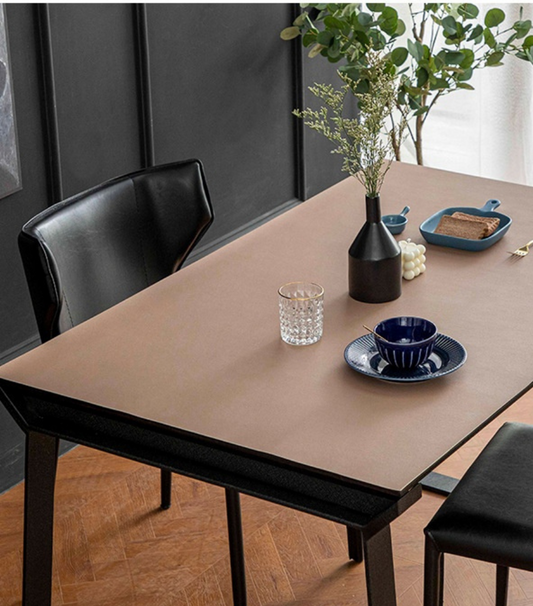AntiSlip Waterproof Synthetic Leather Table Top Sheet - Wood Brown
