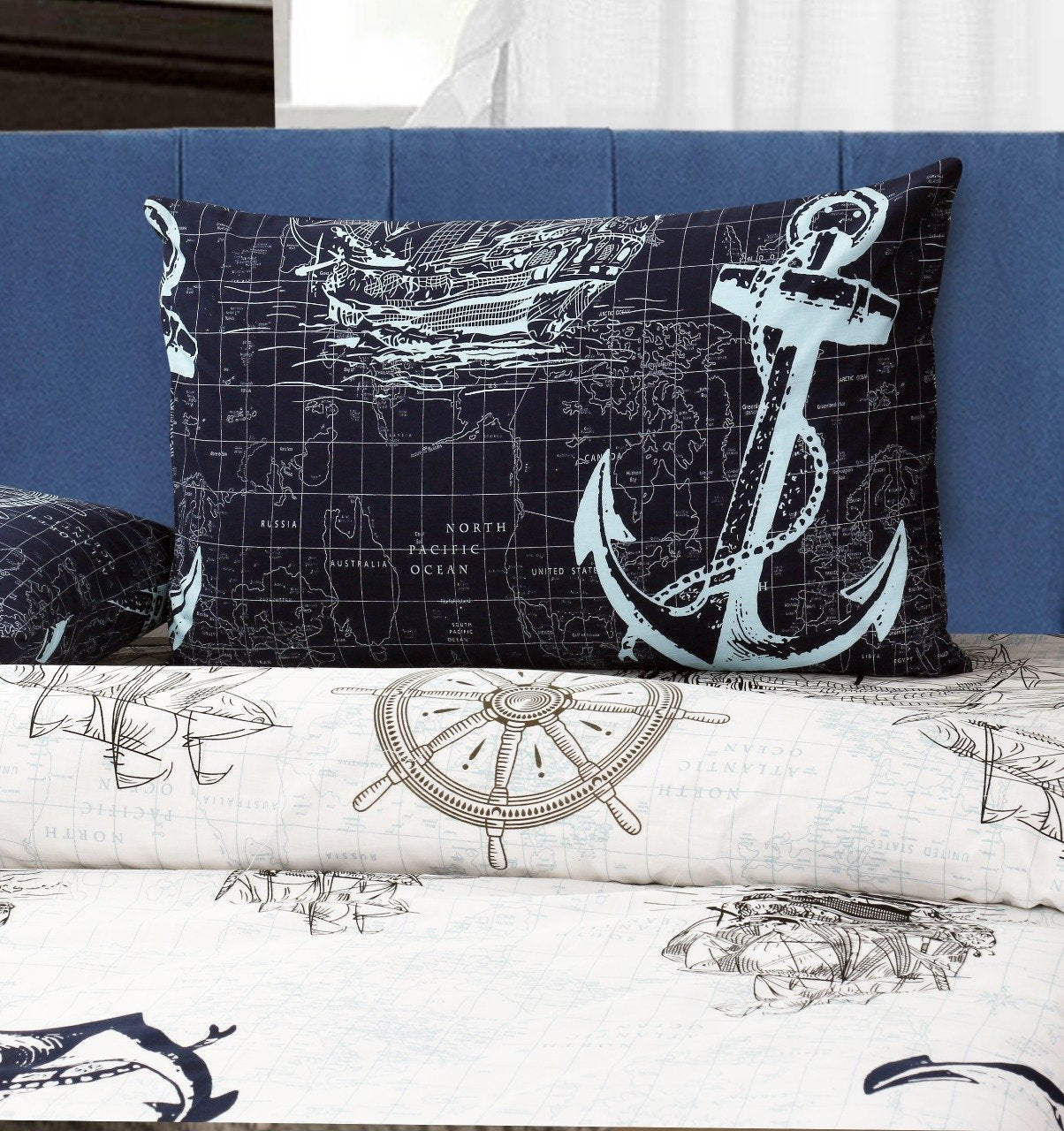 Pure Cotton Bed Sheet Set - Oceans Voyage