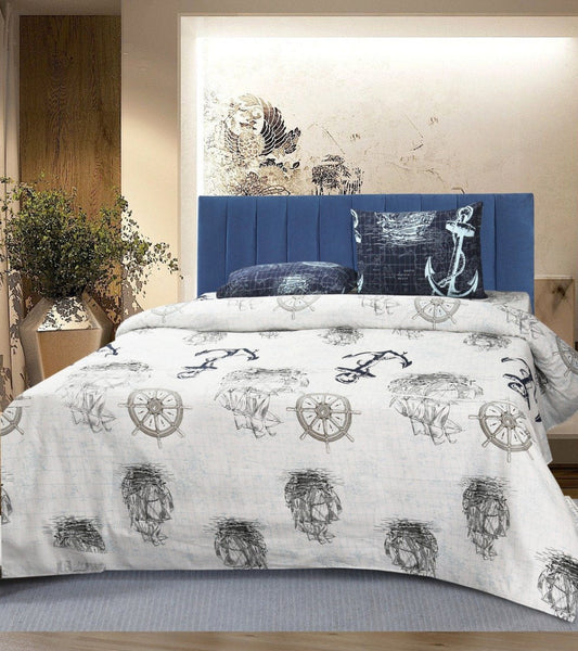 Pure Cotton Bed Sheet Set - Oceans Voyage