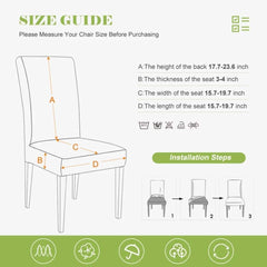 Stretchable Velvet Dining Chair Covers - Dark Green