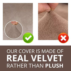 Stretchable Velvet Dining Seat Covers - Dark Blue