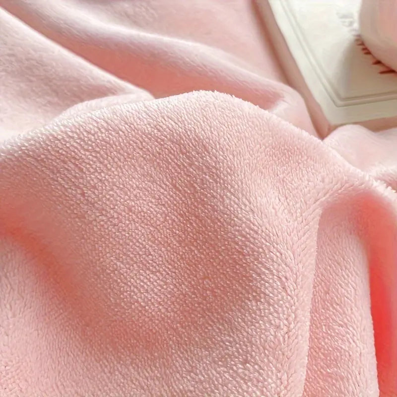 Reversible Velvet Duvet Cover - Baby Pink & Offwhite