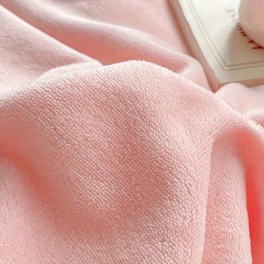 Reversible Velvet Duvet Cover - Baby Pink & Offwhite