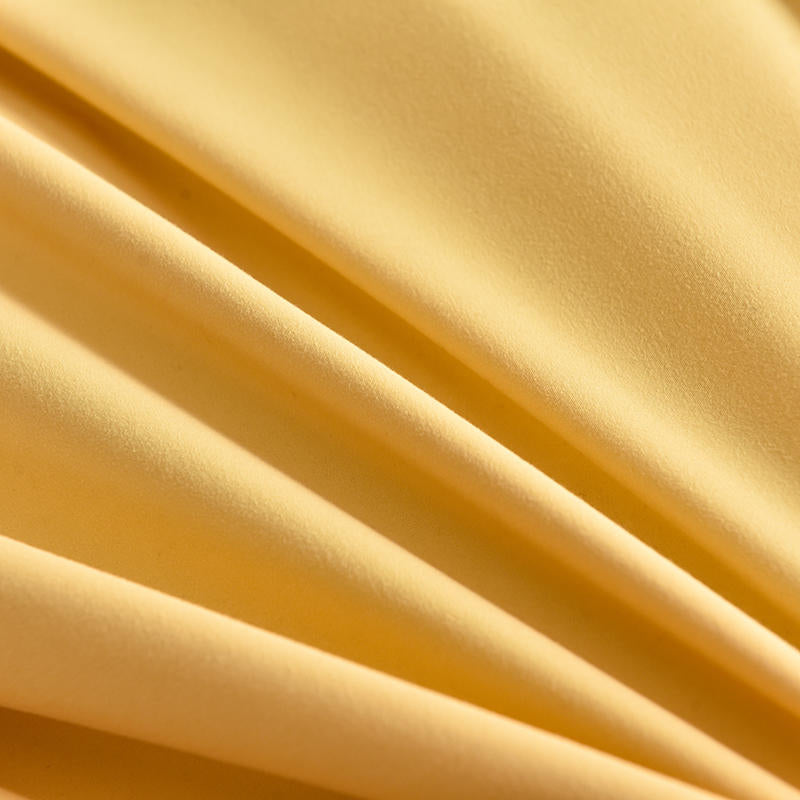 Cotton Duvet Cover Set - Yellow
