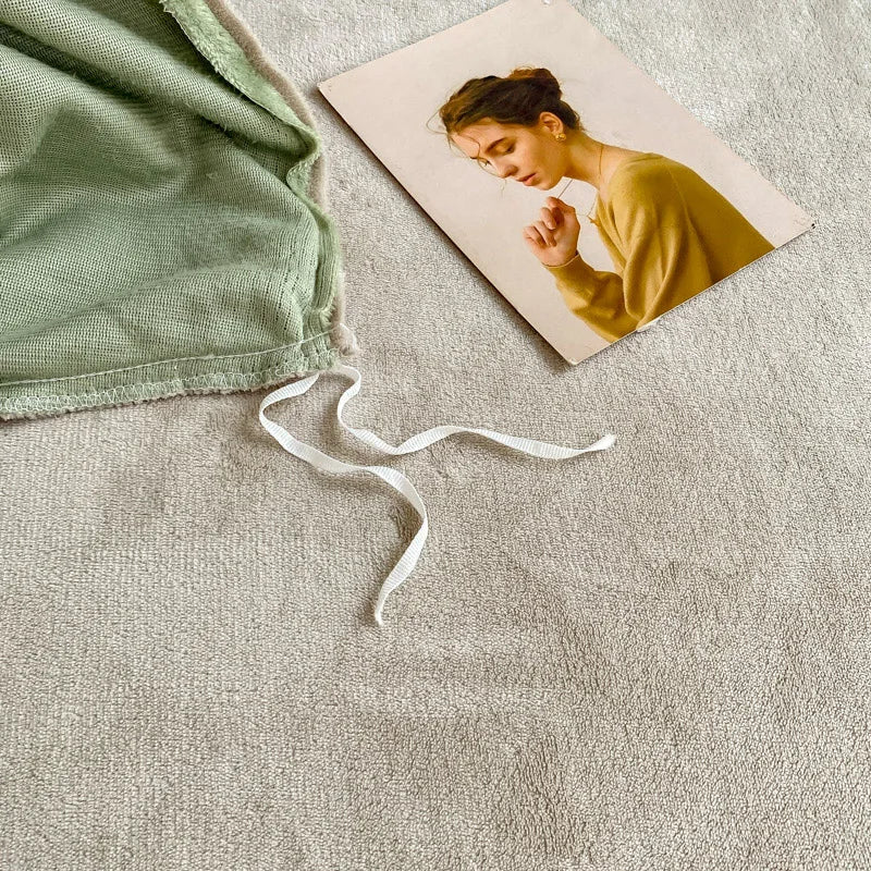Reversible Velvet Duvet Cover - Apple Green
