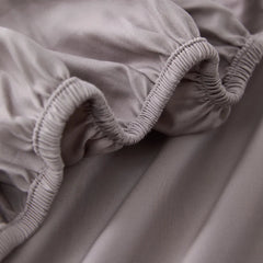 400 Thread Count Cotton Sateen Fitted Sheet - Slate Grey