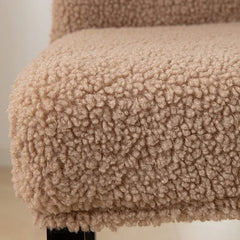 Curled Lamb Sherpa Fabric Dining Chair Covers.