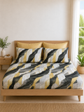 Pure Cotton Fitted Sheet Set - Graphite Geometry