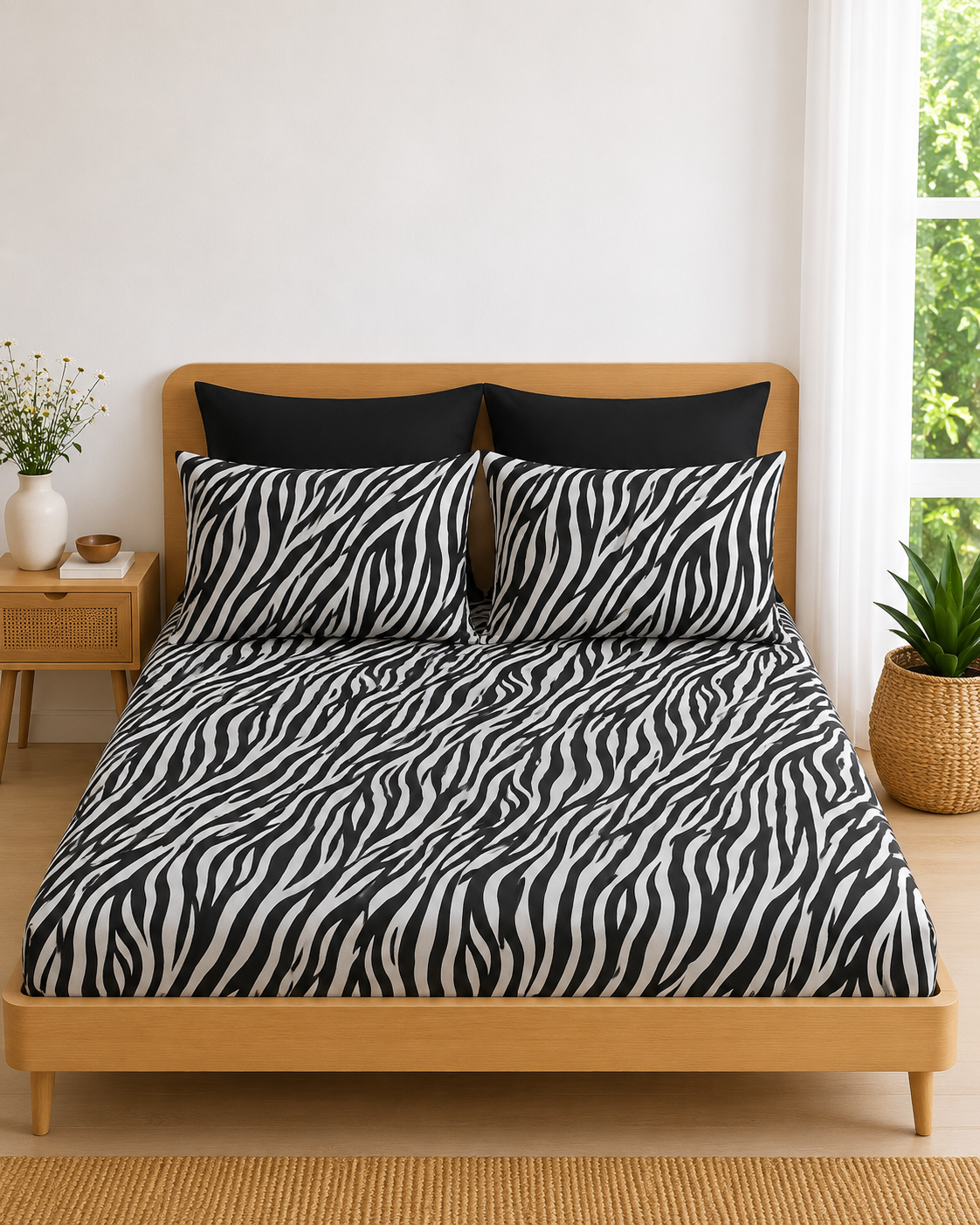 Pure Cotton Fitted Sheet Set - Savanna