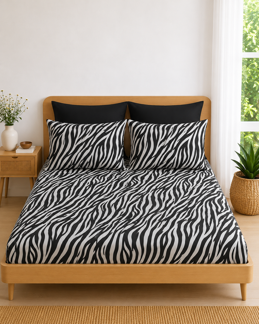 Pure Cotton Fitted Sheet Set - Savanna