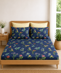 Pure Cotton Fitted Sheet Set - Botanica