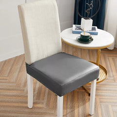 Waterproof Faux Leather Dining Seat Covers - Grey