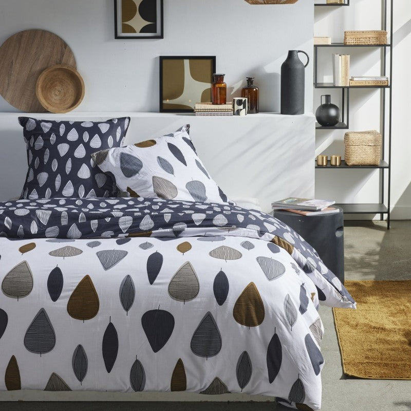 Pure Cotton Bed Sheet Set - Leaves