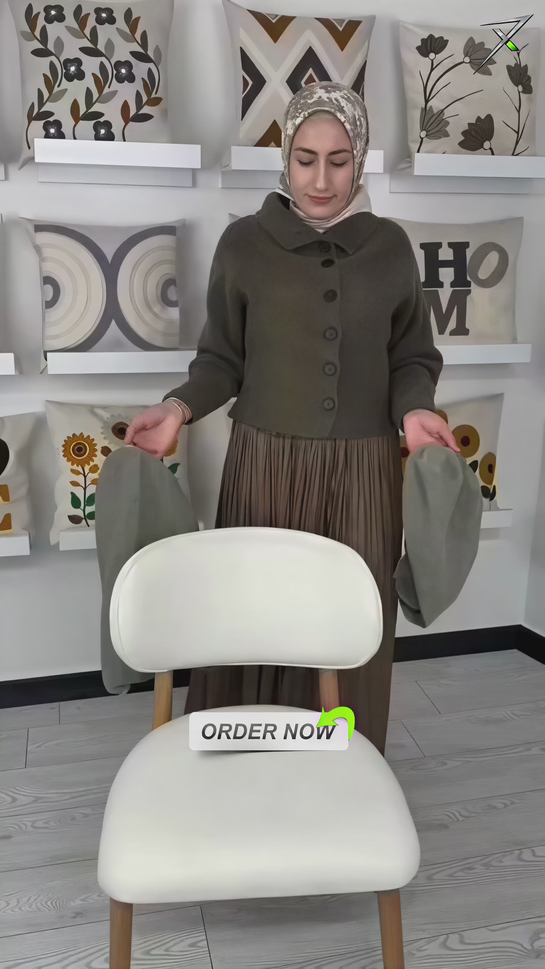 Curved Shaped Dining Chair Covers - 2 PCs