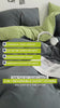 Pure Cotton Reversible Duvet Cover Set - Dark Grey & Apple Green