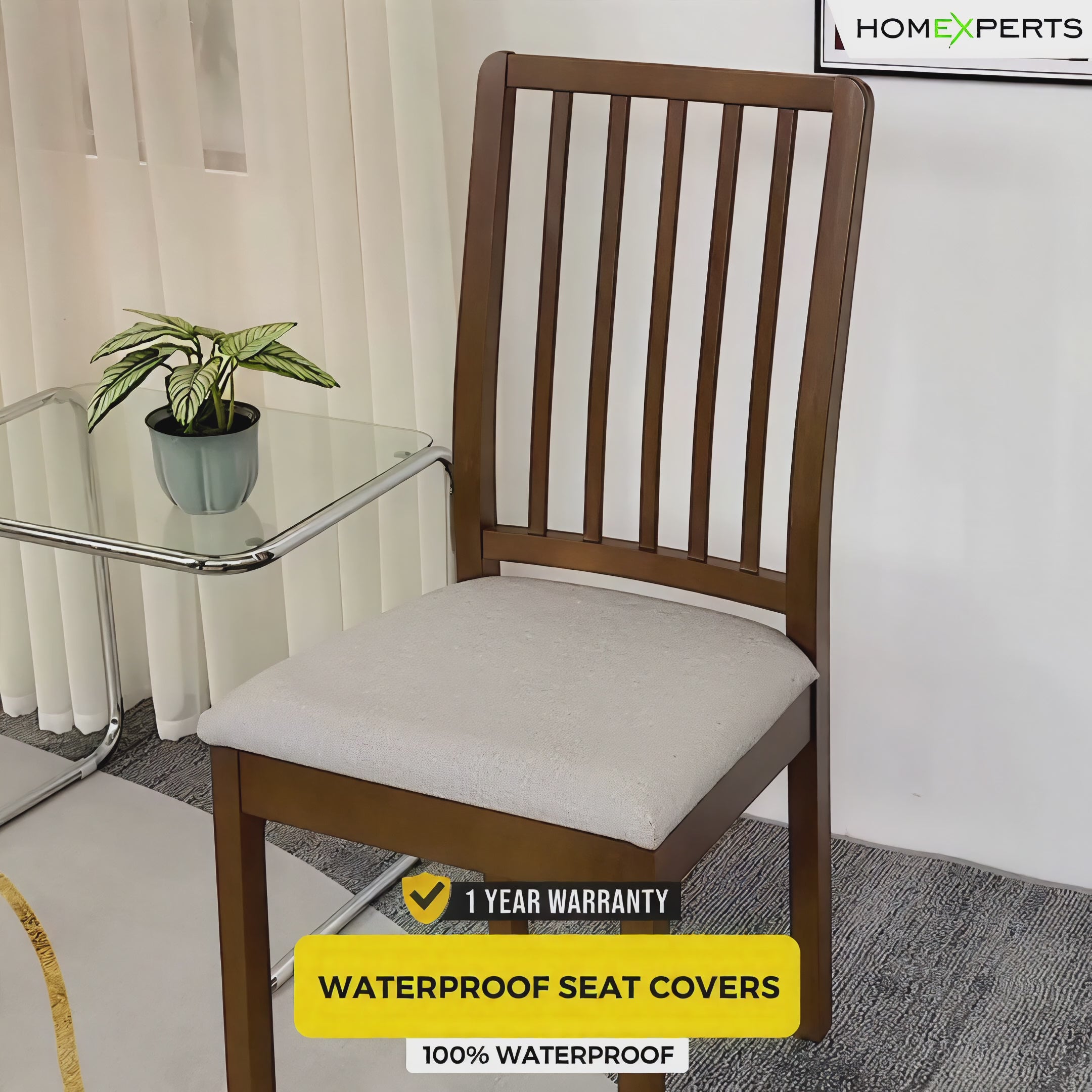 Waterproof Faux Leather Dining Seat Covers.
