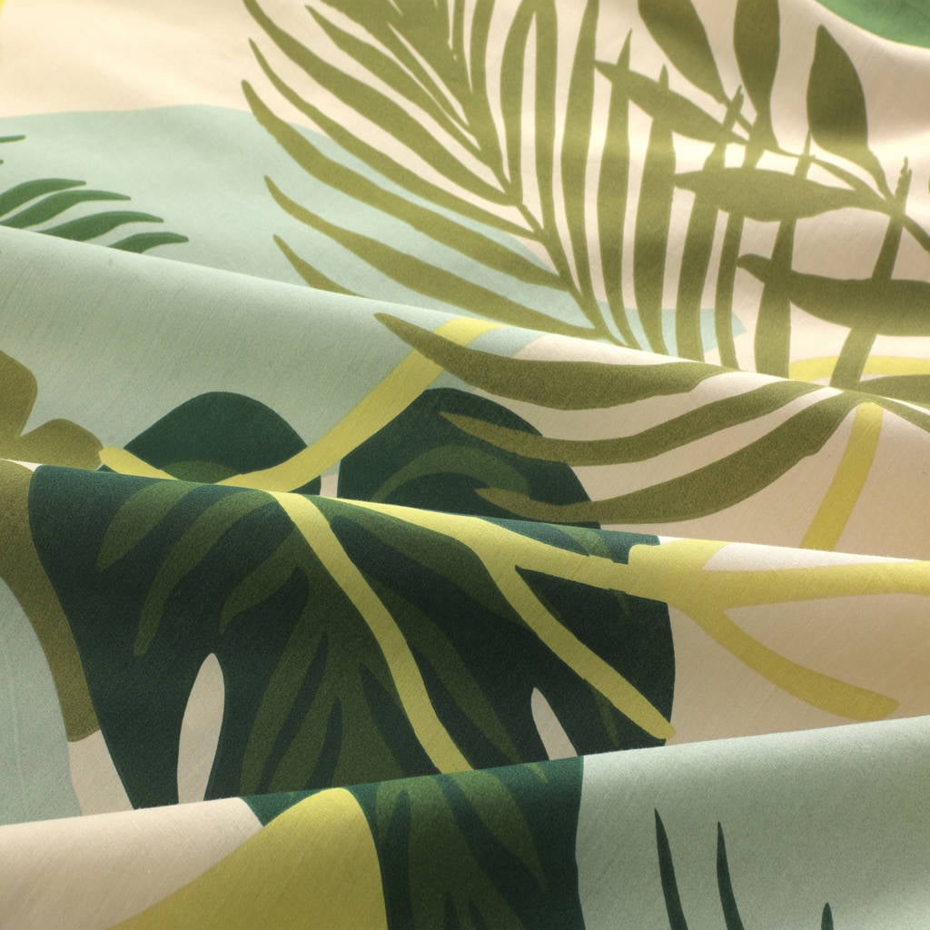 Pure Cotton Fitted Sheet Set - Tropical Verde