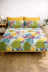 Pure Cotton Fitted Sheet Set - Botanique