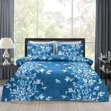 Pure Cotton Bed Sheet Set - Blue Orchid