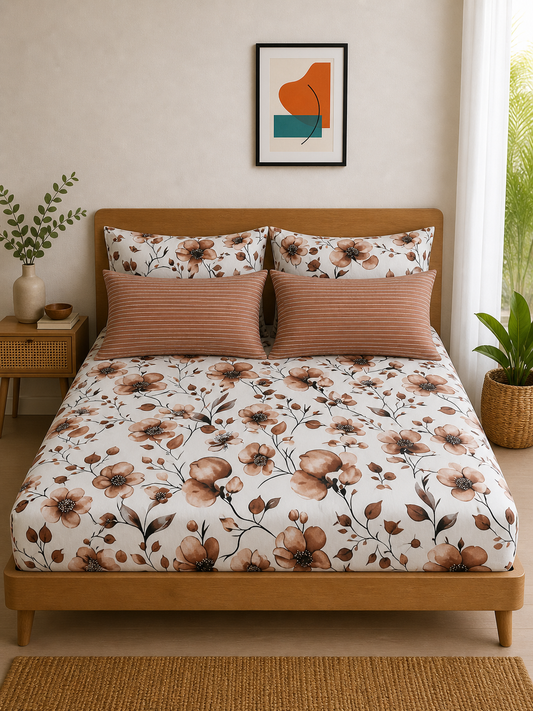 Pure Cotton Fitted Sheet Set - Veloura