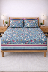 Pure Cotton Fitted Sheet Set - Florence