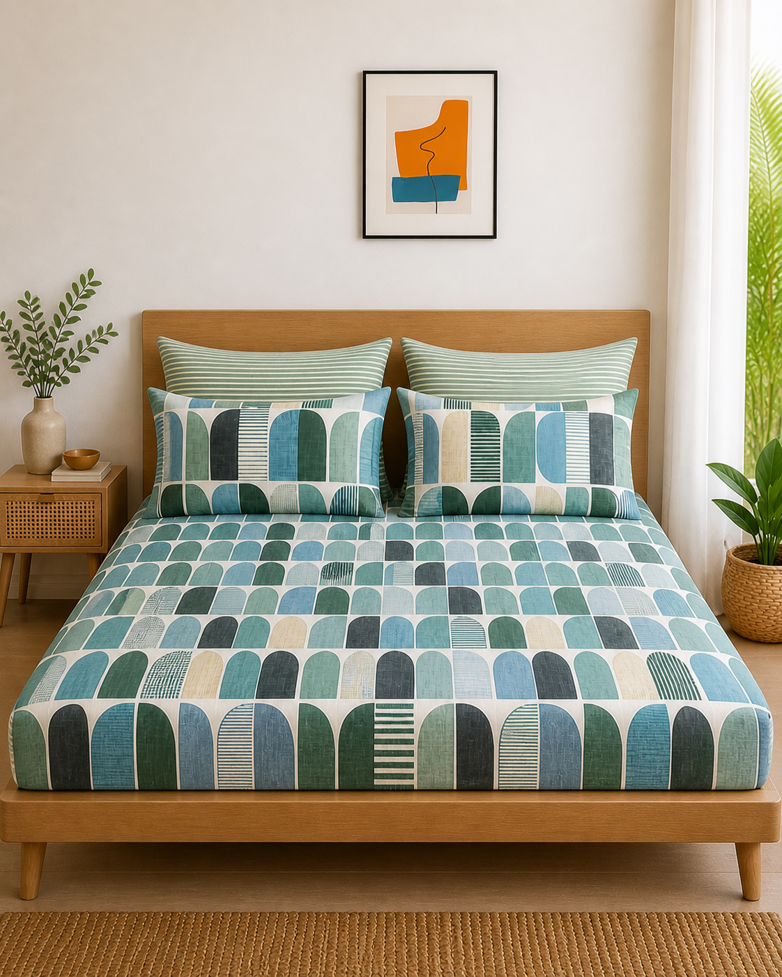 Pure Cotton Fitted Sheet Set - Archway