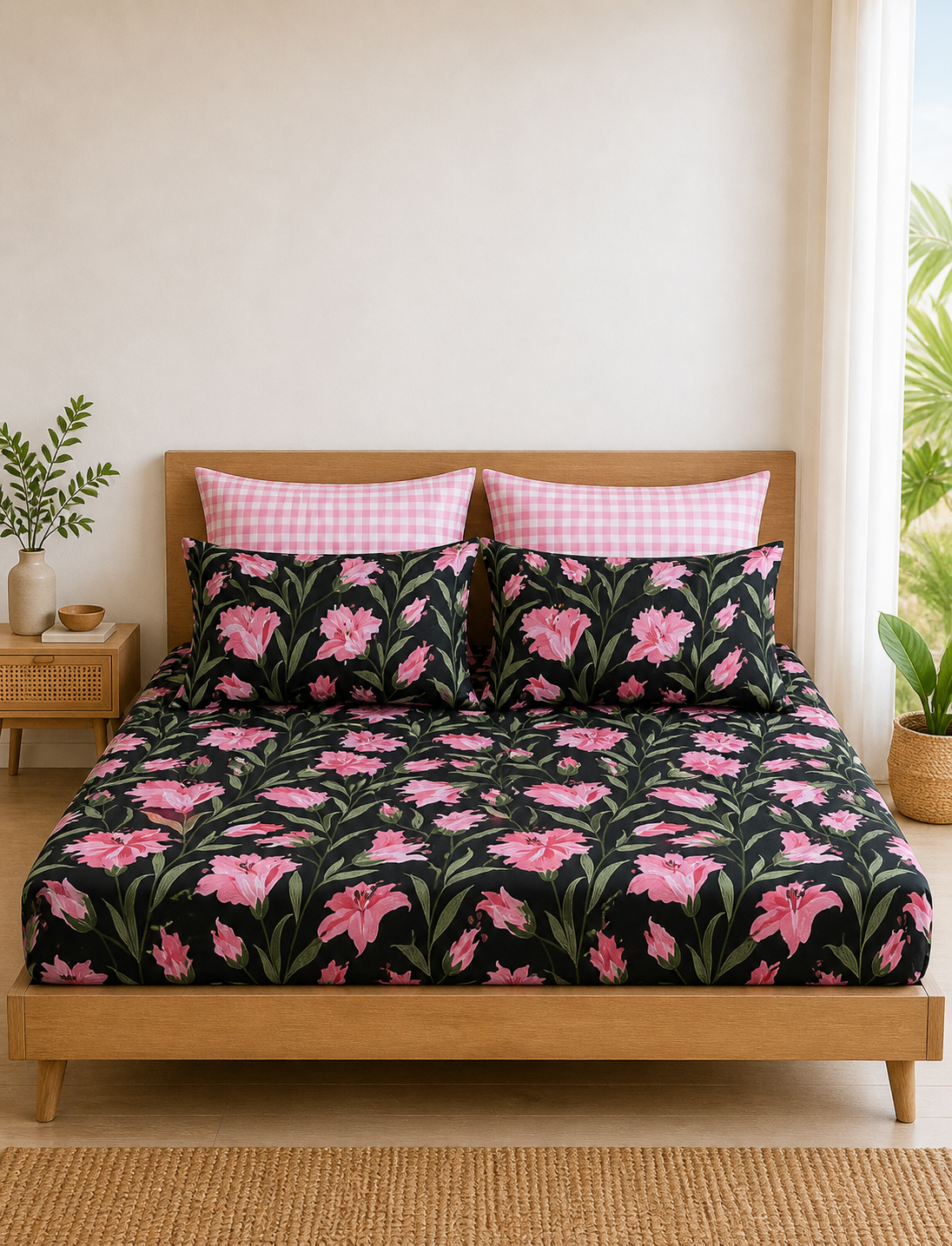 Pure Cotton Fitted Sheet Set - Ocean Lilly